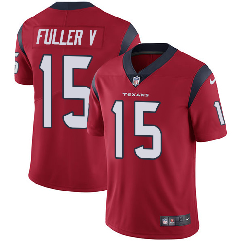 Men Houston Texans #15 Fuller V red Nike Vapor Untouchable Limited NFL Jersey